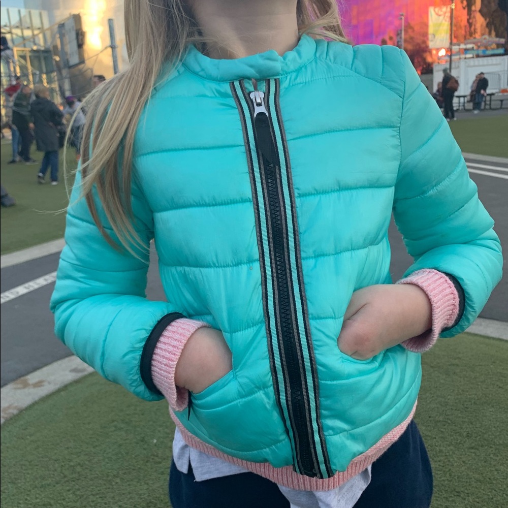 Zara girls 4/5 bluish/turquoise jacket - Picture 3 of 8